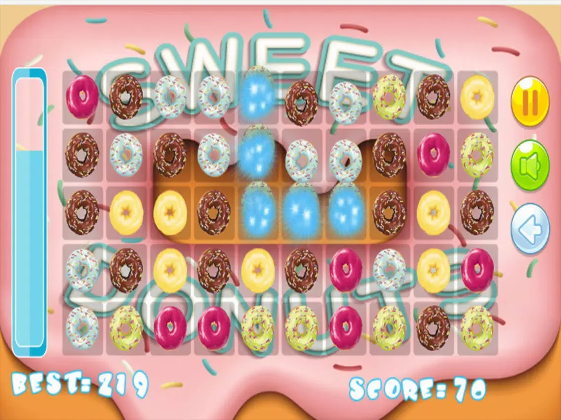 explosive donuts match - hot a mini donut games free for boy and girl iPad  스크린샷