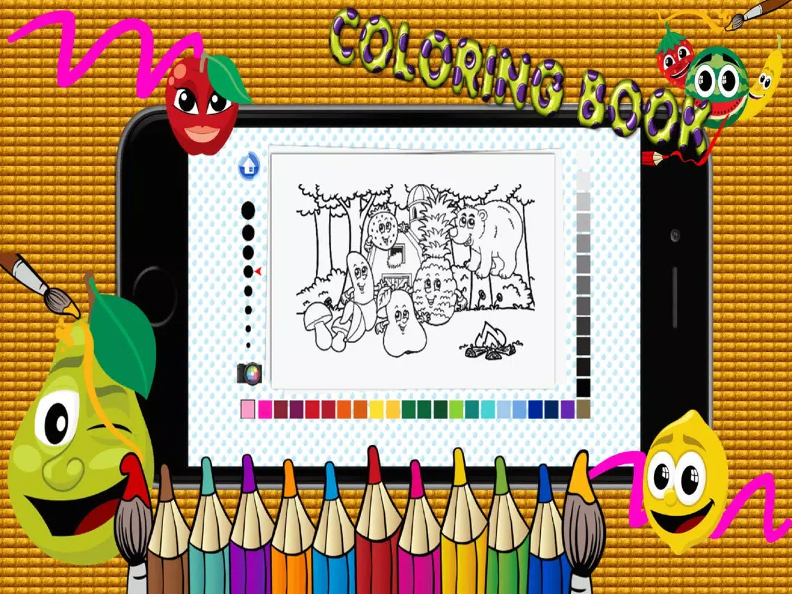 game learning vegetable : drawing games for kids iPad  Screenshots