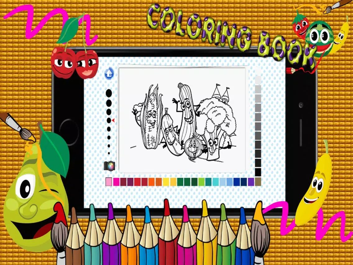 game learning vegetable : drawing games for kids iPad  Screenshots