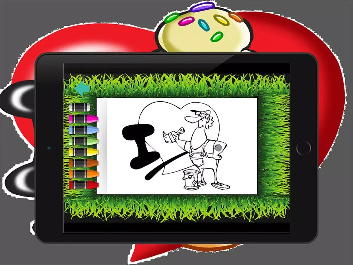 Скриншоты love go love - cartoons coloring book free game for kids iPad 