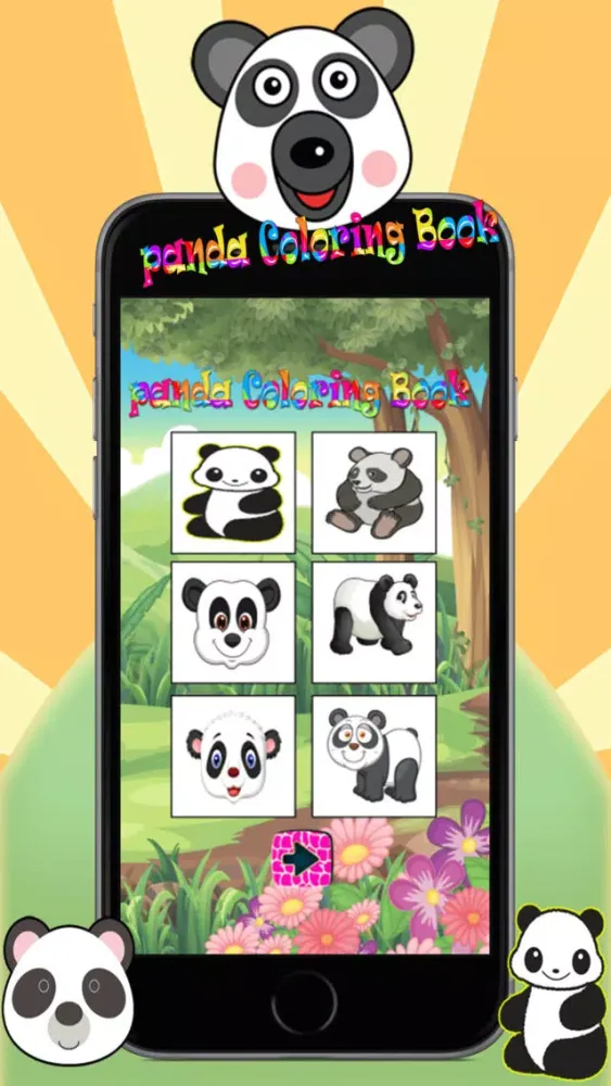 Capturas de tela do Lovely Panda Coloring Book For Kids
