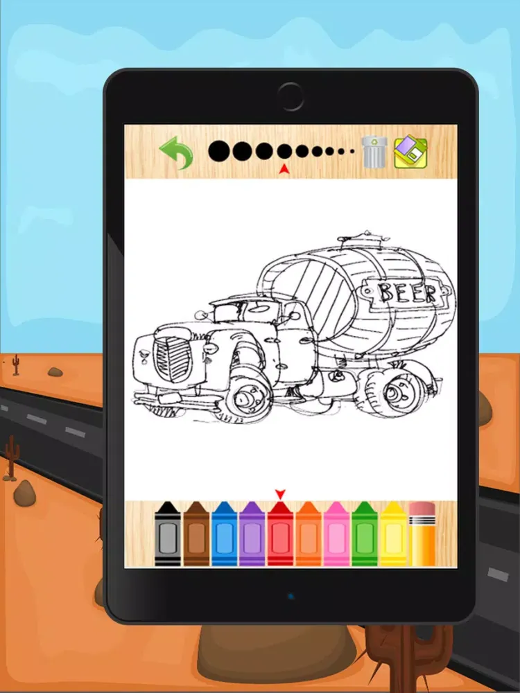 Ảnh chụp màn hình của car monster truck rocks - coloring pigment markers iPad 