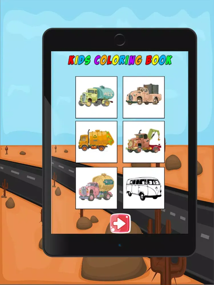 Ảnh chụp màn hình của car monster truck rocks - coloring pigment markers iPad 