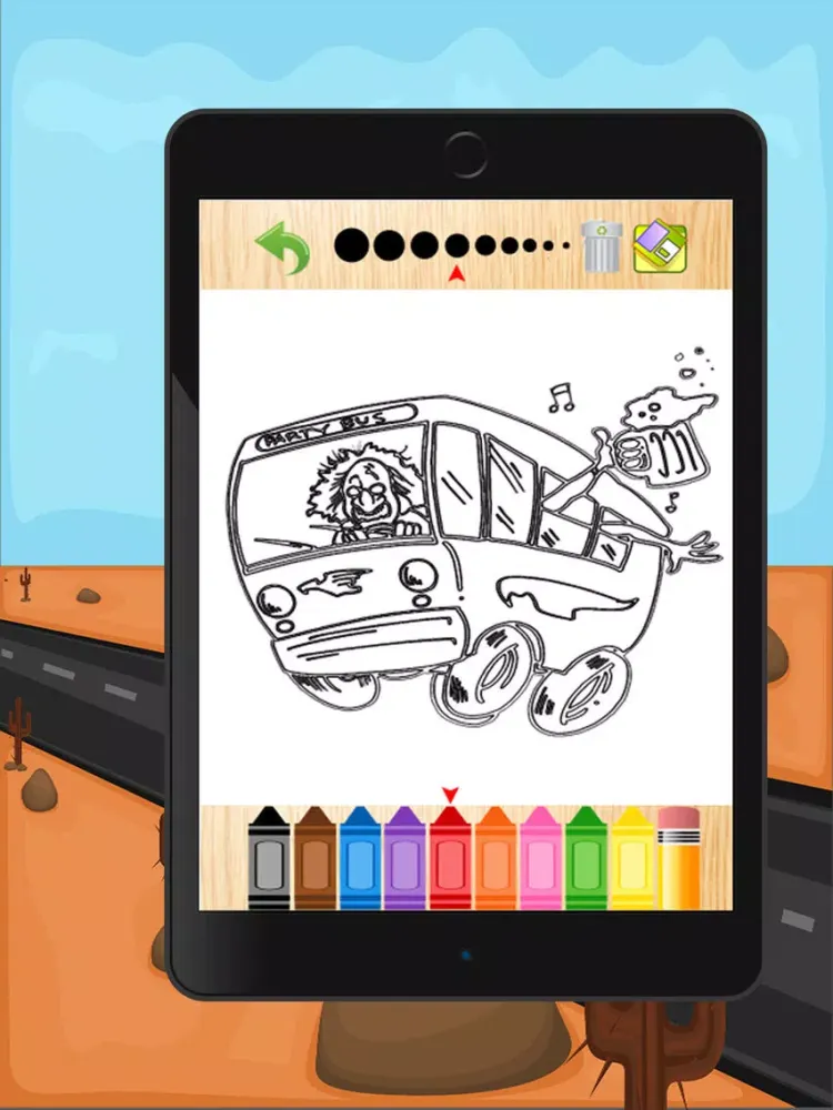Ảnh chụp màn hình của car monster truck rocks - coloring pigment markers iPad 