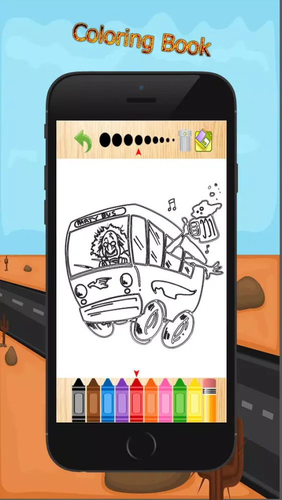 Ảnh chụp màn hình của car monster truck rocks - coloring pigment markers
