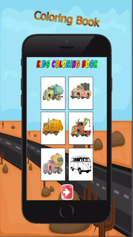 Ảnh chụp màn hình của car monster truck rocks - coloring pigment markers