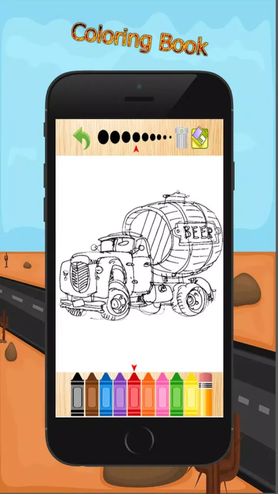 Ảnh chụp màn hình của car monster truck rocks - coloring pigment markers