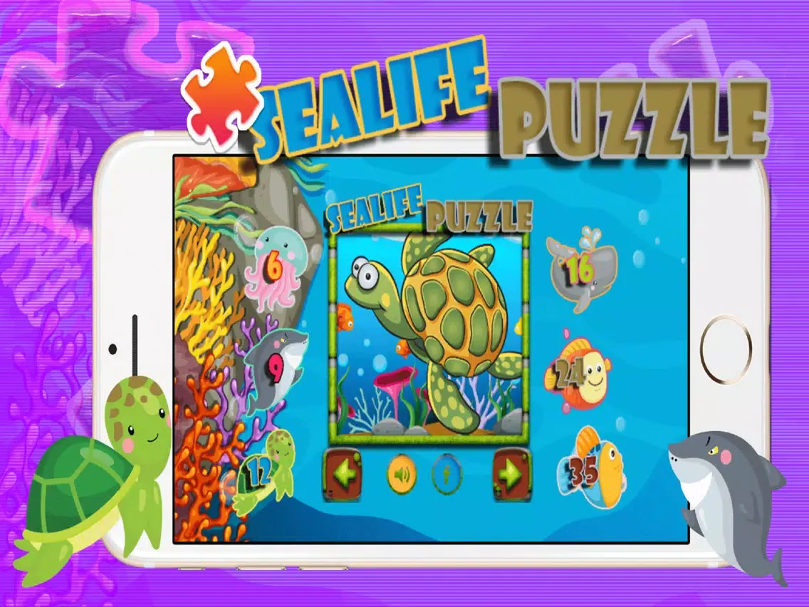 Captures d'écran de Sea life Jigsaw Collection Learning For Kids iPad 