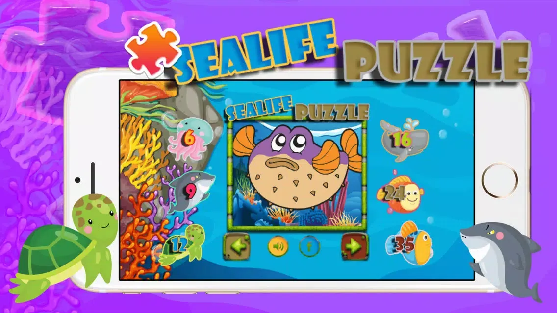 Captures d'écran de Sea life Jigsaw Collection Learning For Kids