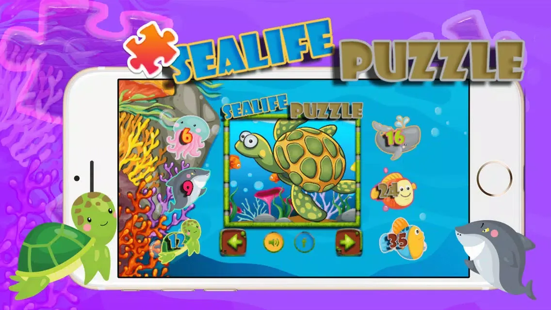 Captures d'écran de Sea life Jigsaw Collection Learning For Kids