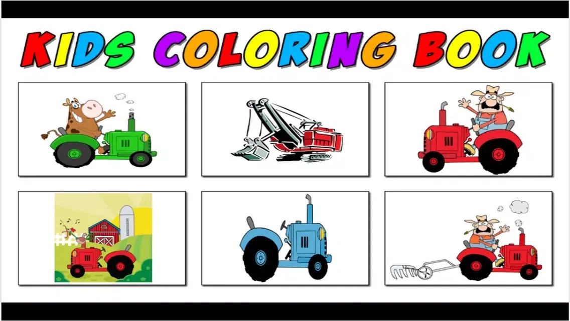 Tractor coloring book - Tractor coloring games Learning Book free for Kids स्क्रीनशॉट