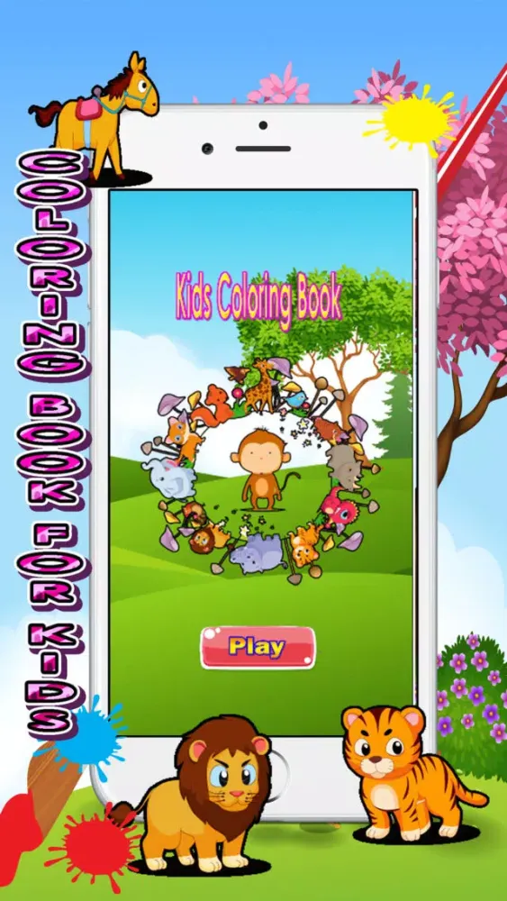 zoo animals card coloring book for kids应用截图