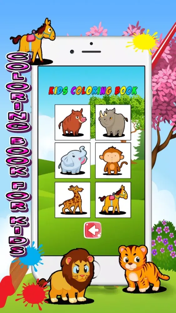 zoo animals card coloring book for kids应用截图