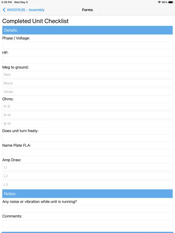 Tangkapan layar Amp Onsite iPad 