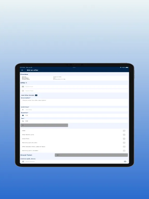 تصاویر My Car App Vendor iPad 