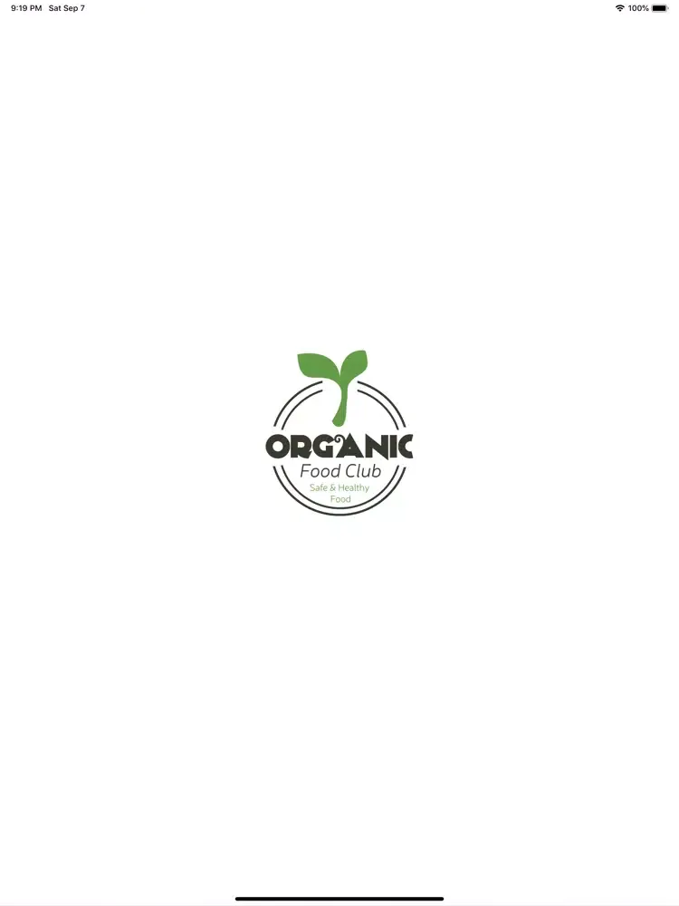 Tangkapan layar Organic Food Club iPad 