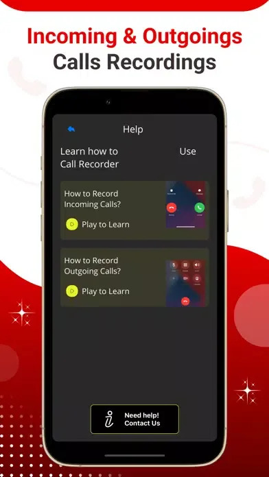 Скриншоты Phone Call Recorder App