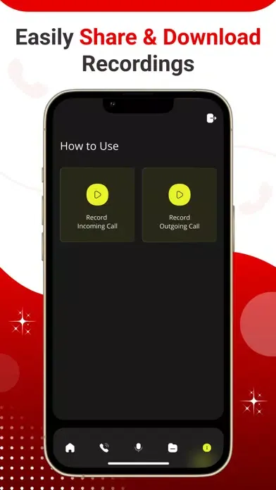 Скриншоты Phone Call Recorder App