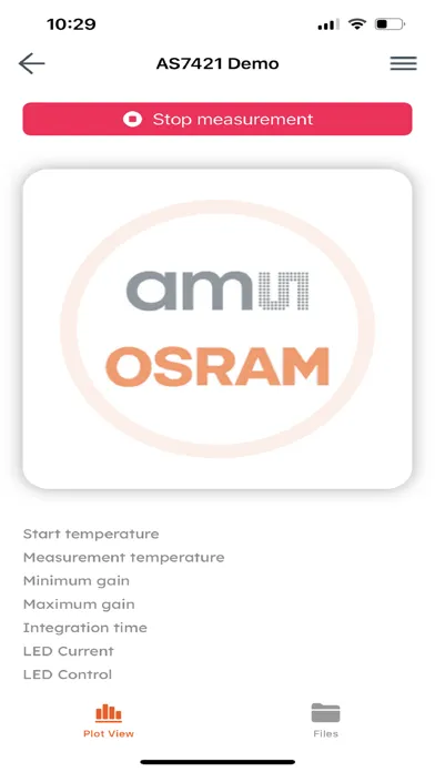 ภาพหน้าจอของ Mini Spectrometer (NIR)