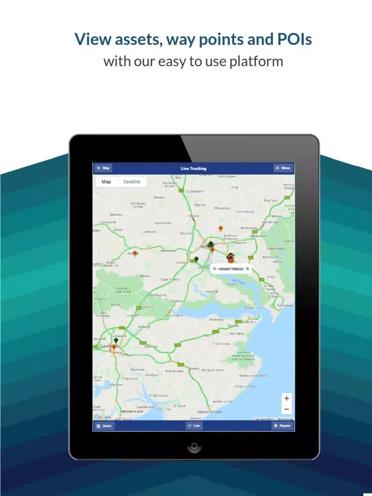 ภาพหน้าจอของ AMS Fleet Manager iPad 