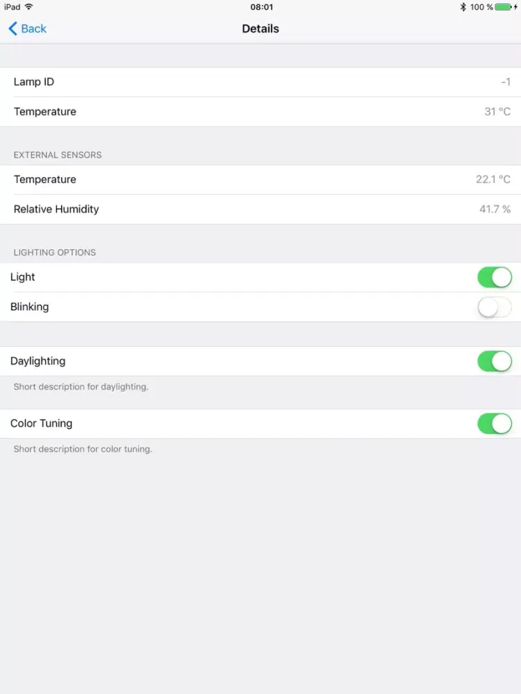 Скриншоты Smart Lighting Manager iPad 