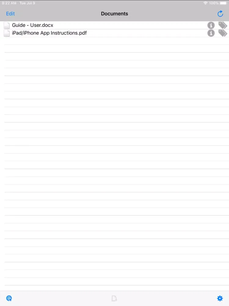 Capturas de tela do AMS Extranet Documents iPad 