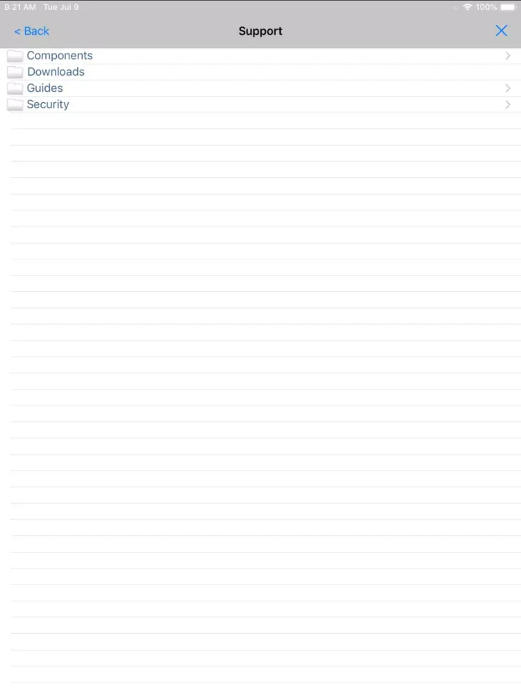 Capturas de tela do AMS Extranet Documents iPad 