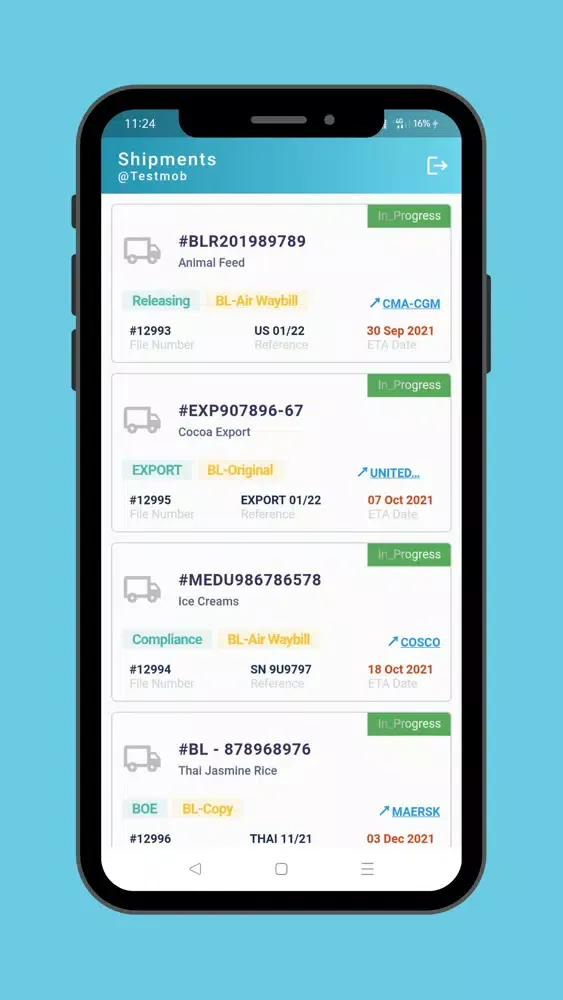 Capturas de pantalla de AMS Logistics