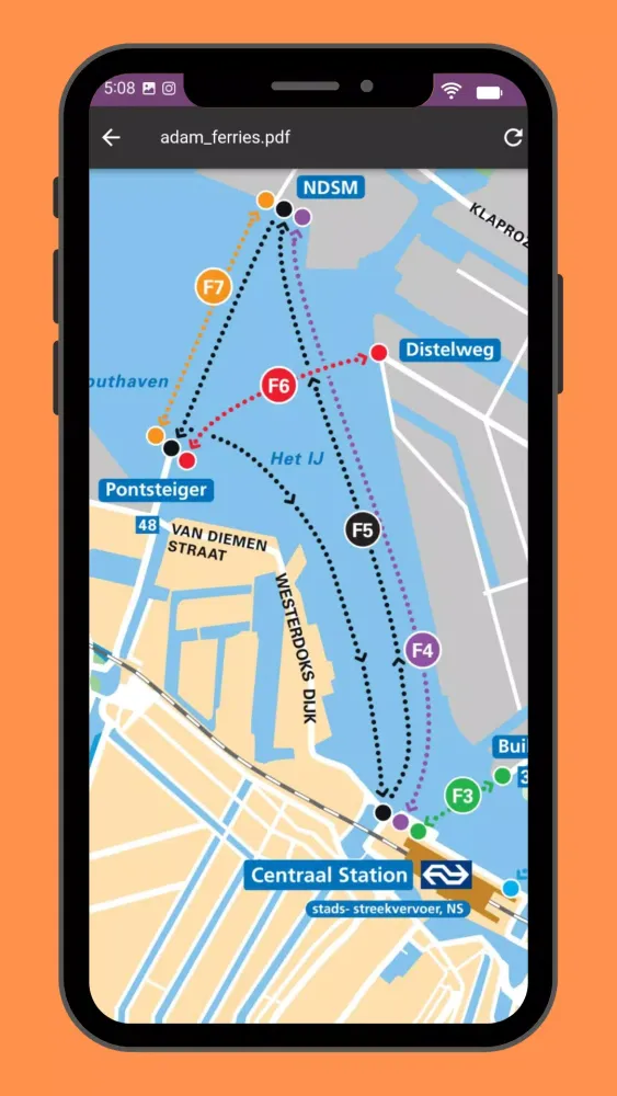 ภาพหน้าจอของ Amsterdam Metro & Tram Map