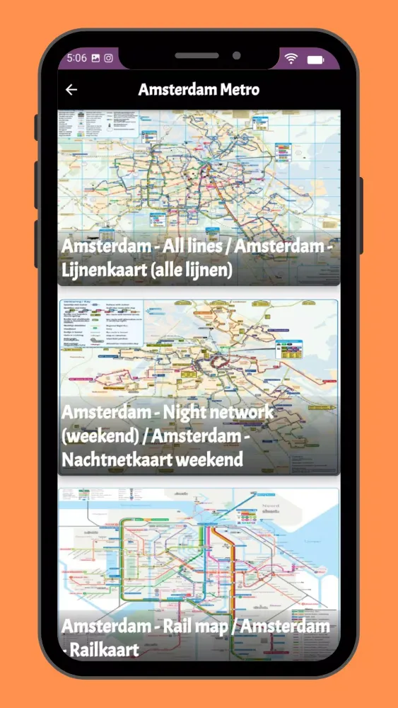ภาพหน้าจอของ Amsterdam Metro & Tram Map