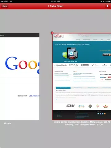 ภาพหน้าจอของ Amtel Secure Browser Kiosk iPad 