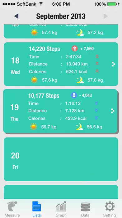 Capturas de tela do Walker - Pedometer Lite