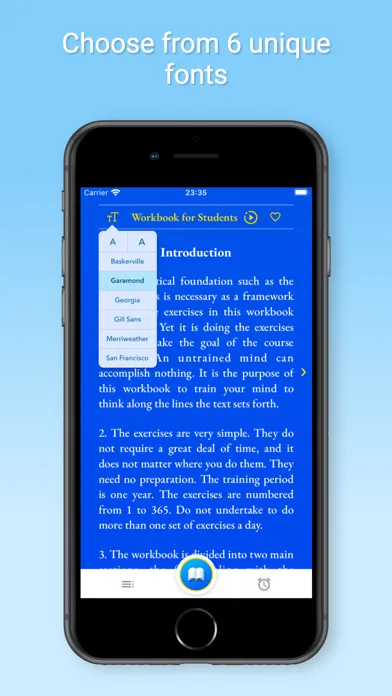 ภาพหน้าจอของ ACIM Workbook