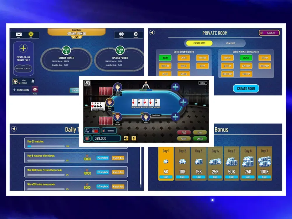 Omaha Poker - Amunis Casino iPad  स्क्रीनशॉट