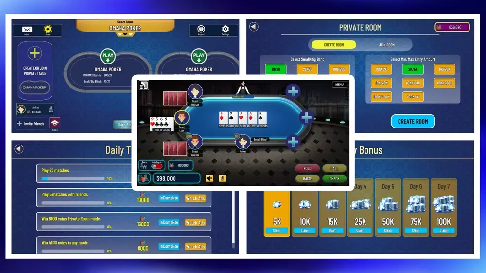 Omaha Poker - Amunis Casino स्क्रीनशॉट