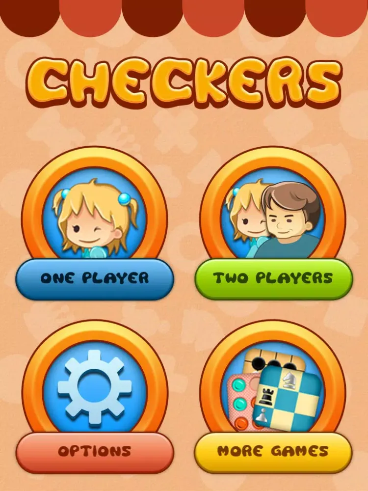 Checkers for Kids HD iPad  스크린샷