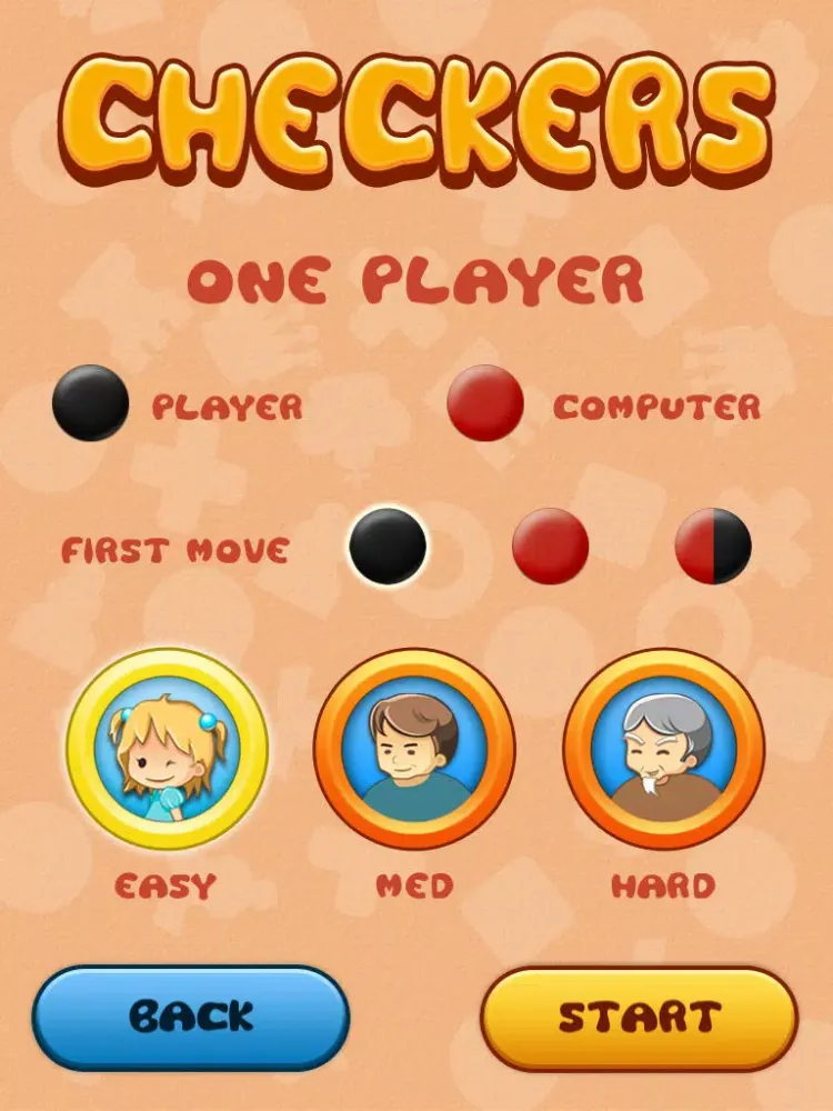 Checkers for Kids HD iPad  스크린샷