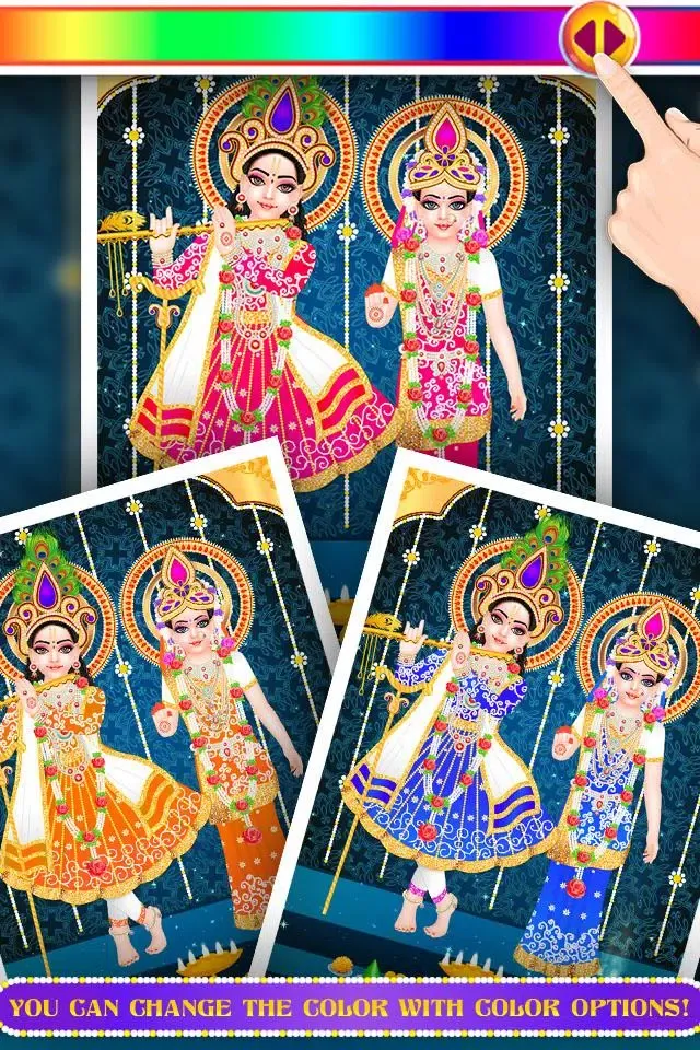 Tangkapan layar Lord Radha Krishna Live Temple