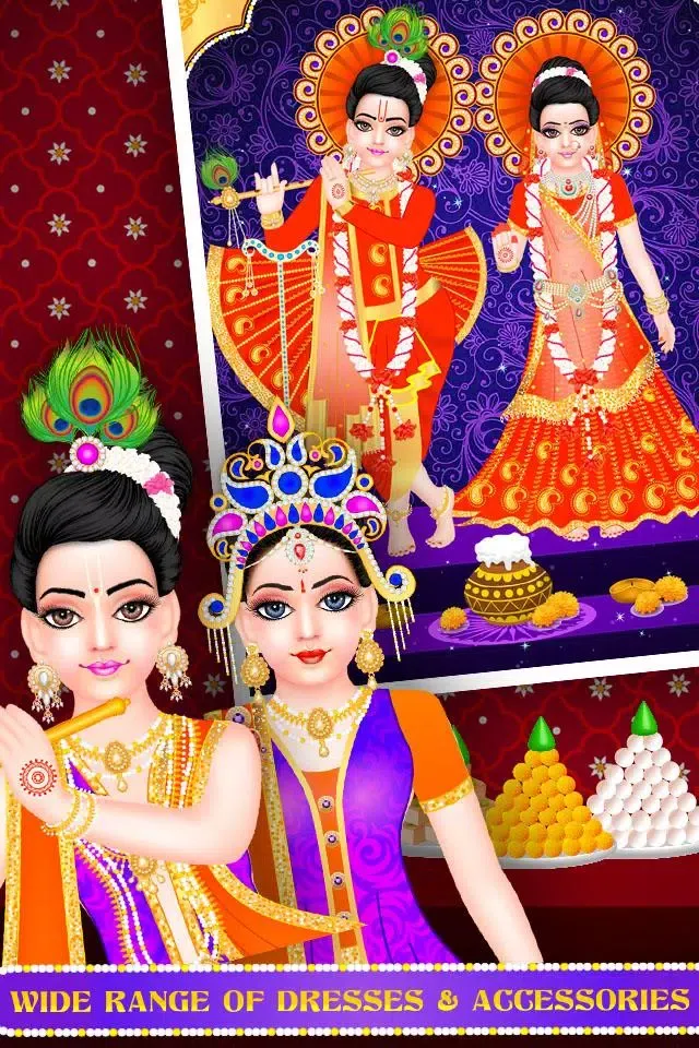 Tangkapan layar Lord Radha Krishna Live Temple
