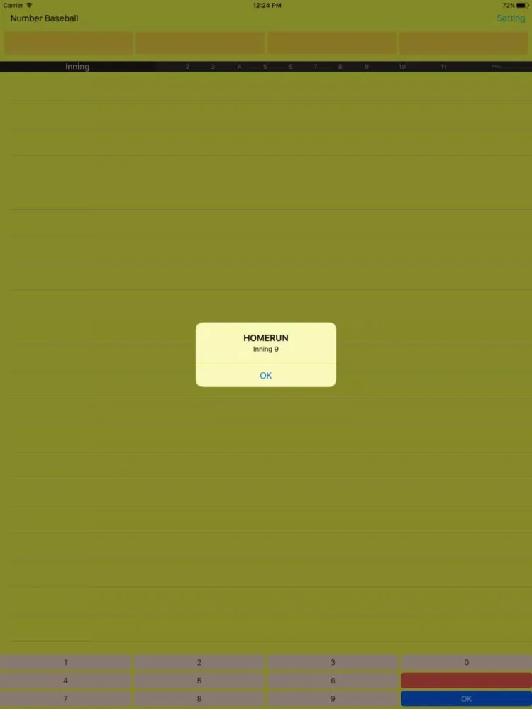 Ảnh chụp màn hình của Numeric Baseball iPad 