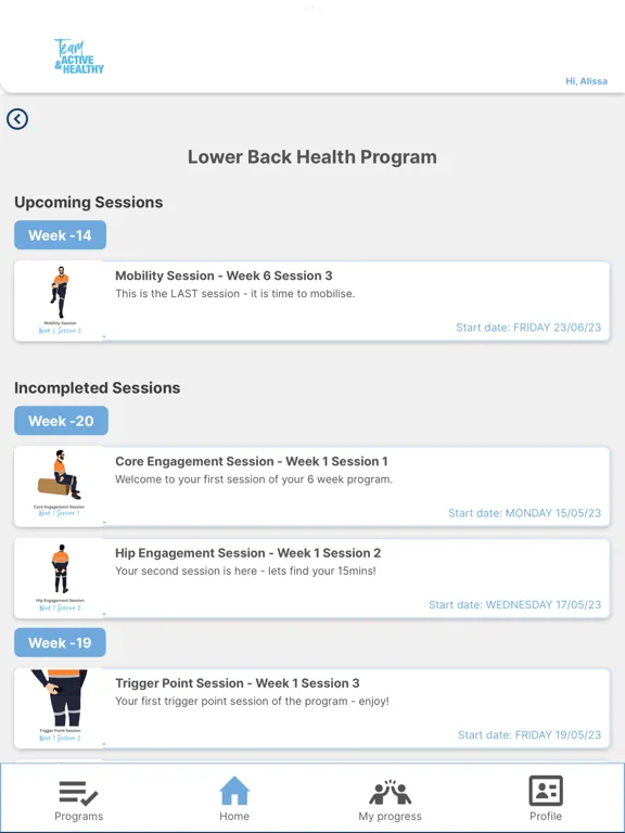 Team Active & Healthy iPad 应用截图