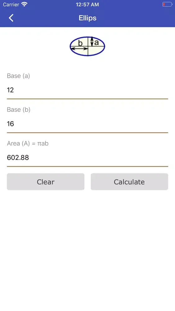 Area Calc surface area formula应用截图