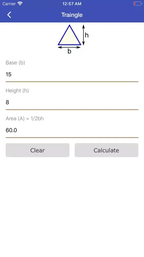 Area Calc surface area formula应用截图