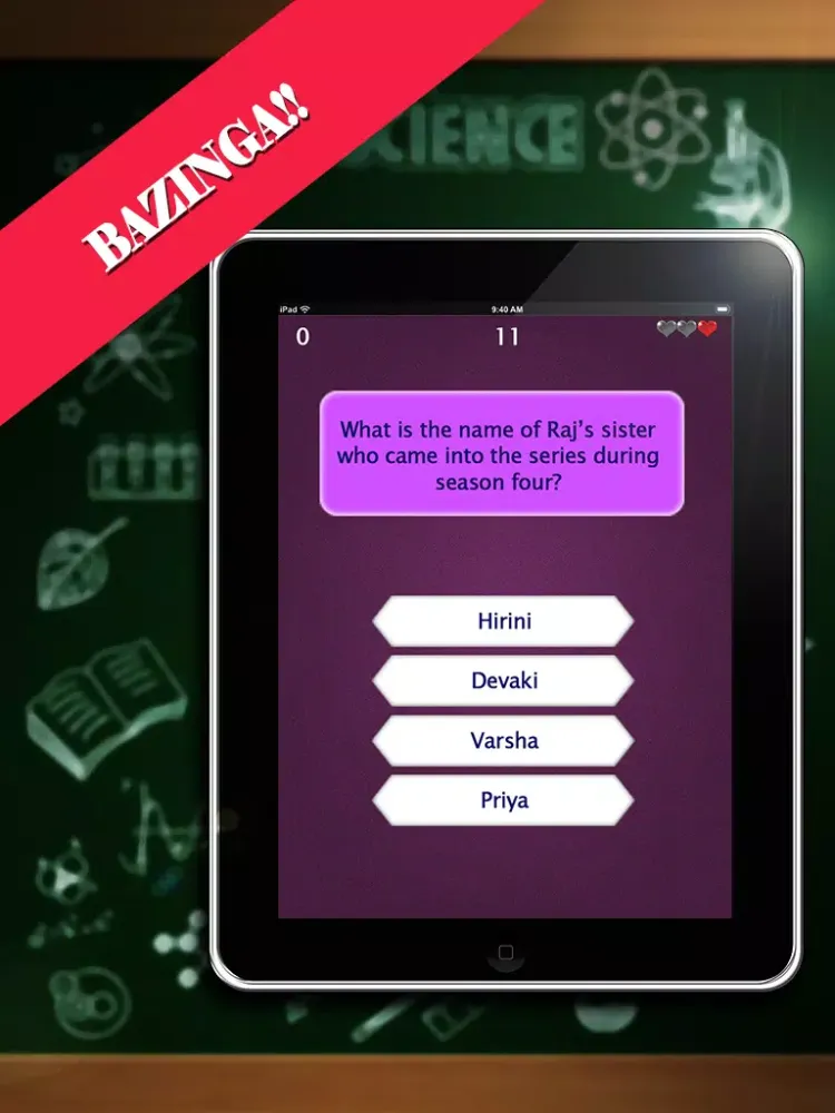A TV Trivia Pop Quiz: Big Bang Theory iPad  Screenshots