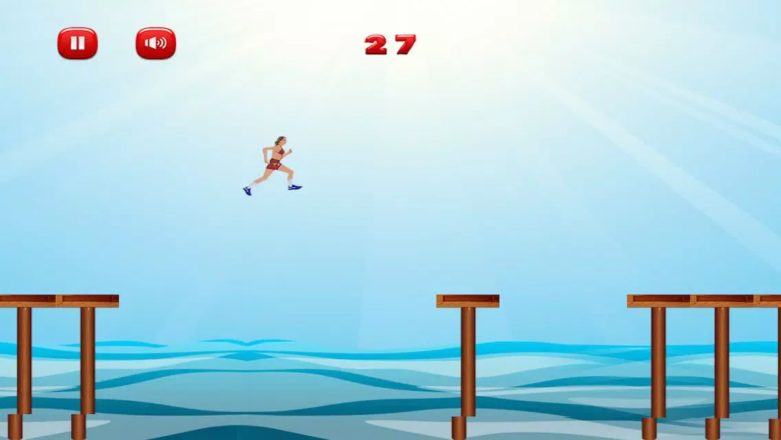 Captures d'écran de Bikini Beach Babe Jump: Run On the Hot Sand
