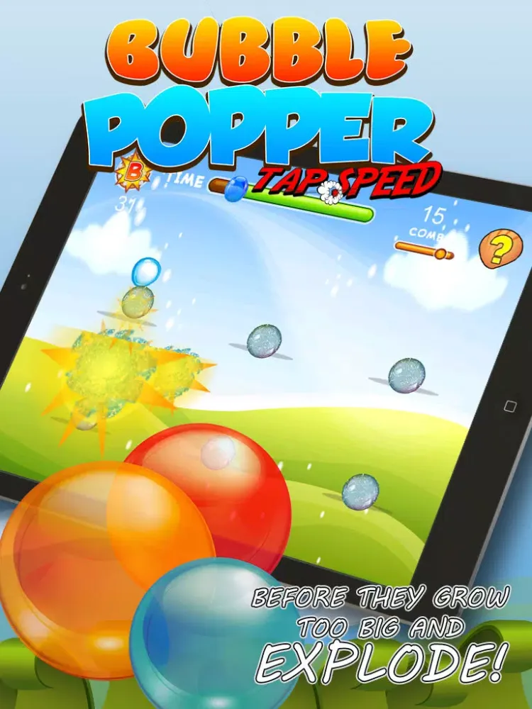 Bubble Popper Tap Speed iPad  Screenshots