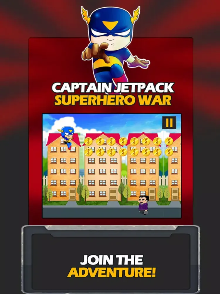 Captain Jetpack Superhero War iPad  Screenshots