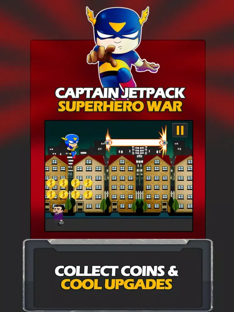 Captain Jetpack Superhero War iPad  Screenshots