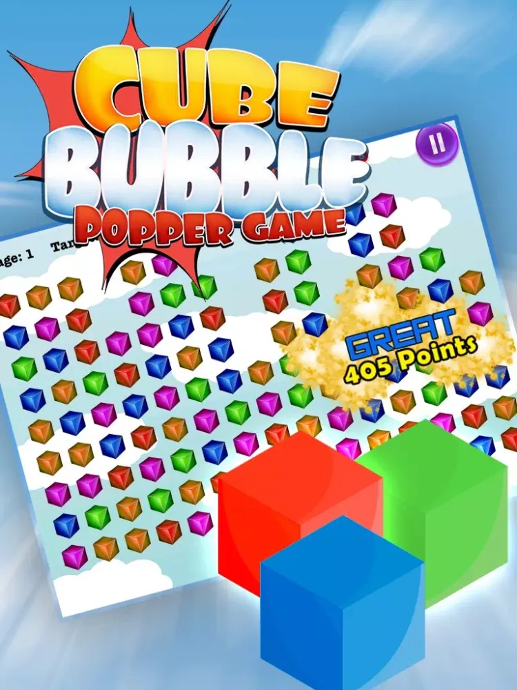 Capturas de pantalla de A Cube Bubble Popper Game: Pop Boom Bam iPad 