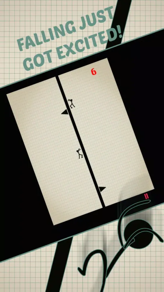 Capturas de pantalla de Doodle Stickman Jump n Fall: Don't Crash Off The Line